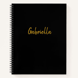 Cuaderno Negro y oro personalizado