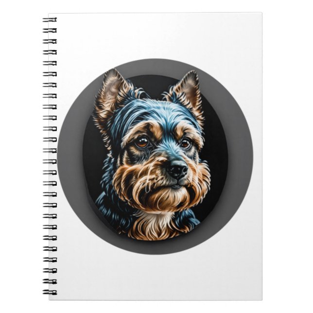 Cuaderno negro yorkshire terrier (Frente)