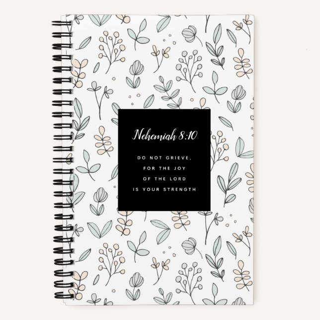 Cuaderno Nehemiah 8:10 Bloc de guiones (Anverso)