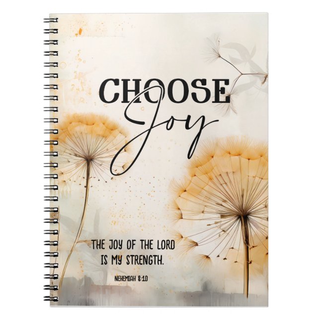 Cuaderno Nehemías 8:10 Alegría del Señor Biblia Dandelion (Frente)