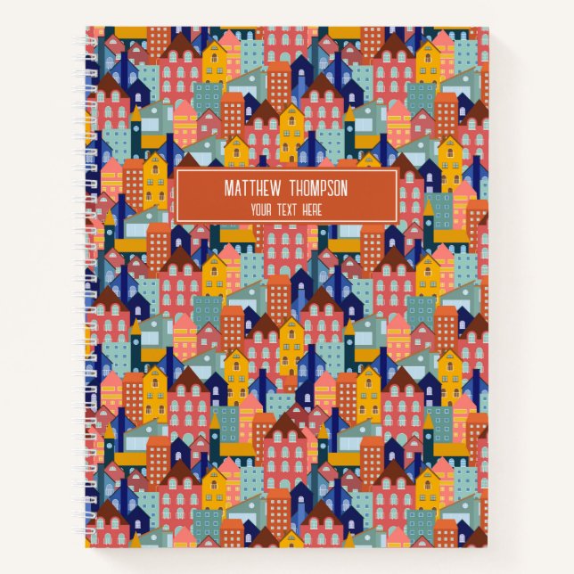 Cuaderno Neighborhood Block City Houses Pattern (Anverso)