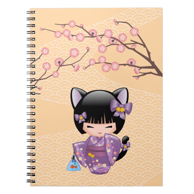 Cuaderno Neko Kokeshi Doll - Chica Geisha (Frente)
