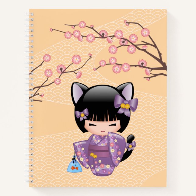 Cuaderno Neko Kokeshi Doll - Chica Geisha (Anverso)