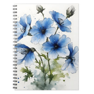 Cuaderno Nemophila - Flores acuarela