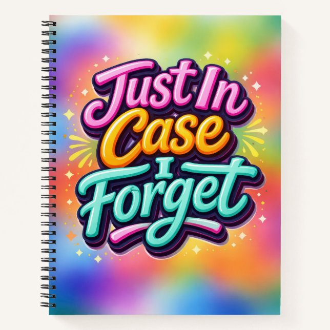 Cuaderno Neon Abstract with Fun Text (Anverso)