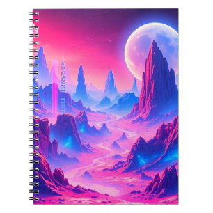 Cuaderno Neon Alien Planet Notebook Revista cósmica de Sc