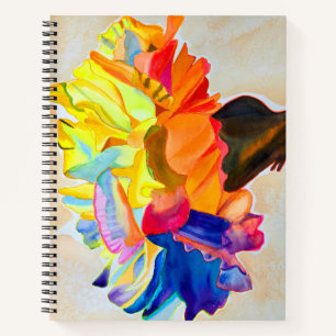 Cuaderno Neon Carnation acuarela flor