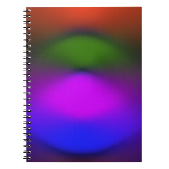 Cuaderno Neón de portátil azul, púrpura, verde y Naranja (Frente)