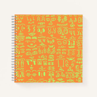 Cuaderno Neon Doodle Notebook – Vibrant Orange and Green Ha