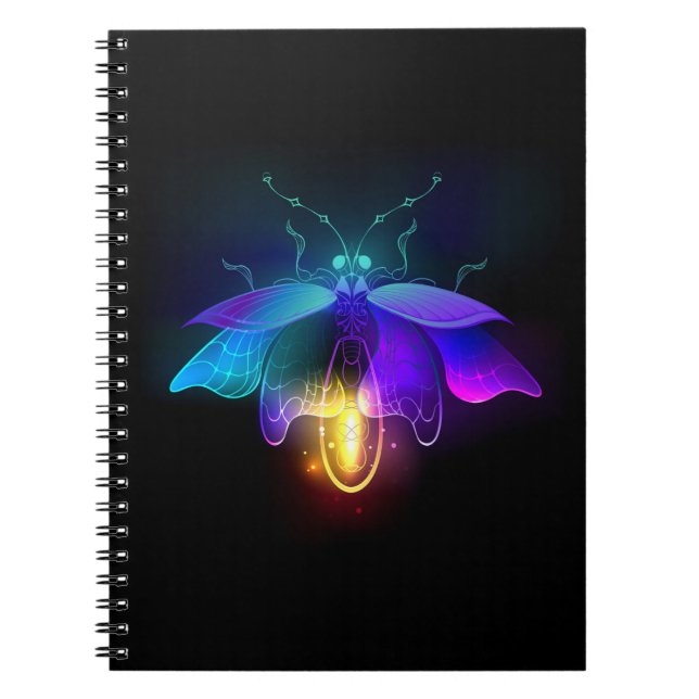 Cuaderno Neon Firefly en negro (Frente)