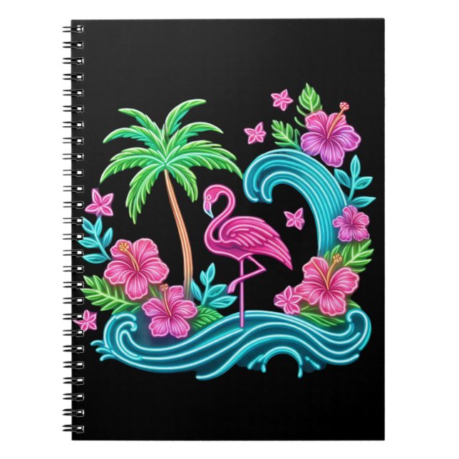 Cuaderno Neon Flamingo Tropical (Frente)