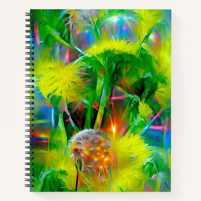 Cuaderno Neon Glow Dandelions en Dream Garden (Anverso)