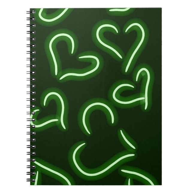 Cuaderno Neon Hearts Green (Frente)