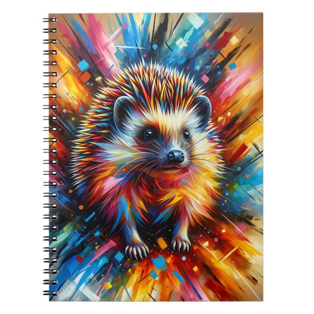 Cuaderno Neon Hedgehog Burst Notebook (Frente)