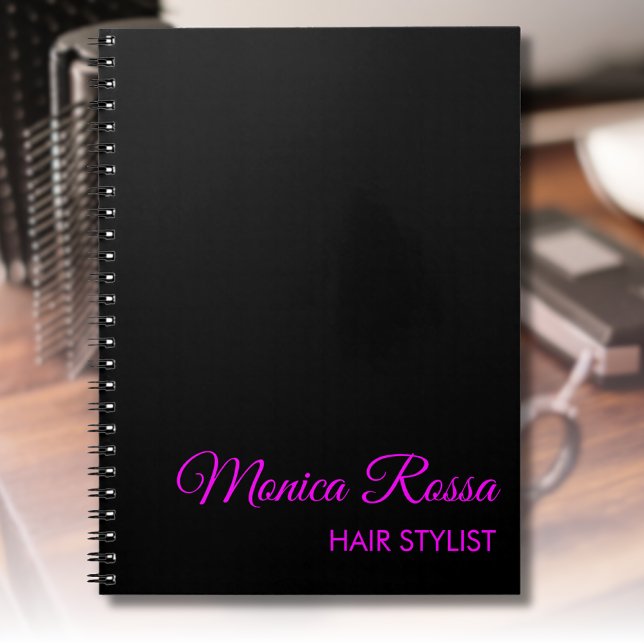Cuaderno Neon Magenta negro simple profesional (Subido por el creador)