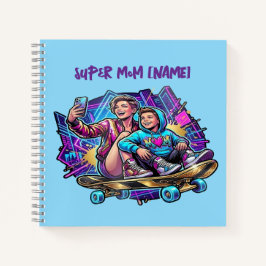 Cuaderno  Neon Mom & Son Spiral Notebook