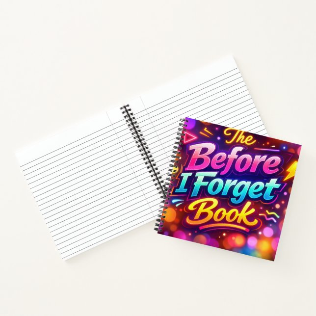 Cuaderno Neon Rainbow Abstract with Fun Text (Interior)
