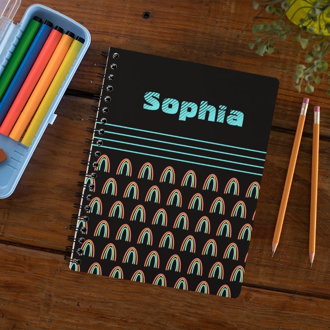 Cuaderno Neon Rainbow Monogram Black (Subido por el creador)