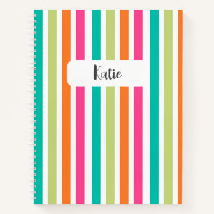 Cuaderno Neon rainbow strips divertido retro