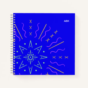 Cuaderno Neon Starburst de mano