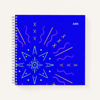 Cuaderno Neon Starburst de mano