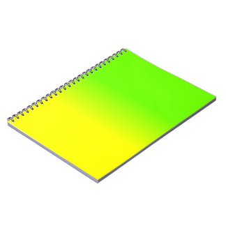 Cuaderno Neón Verde y Amarillo Neón Efecto Ombré de Color D