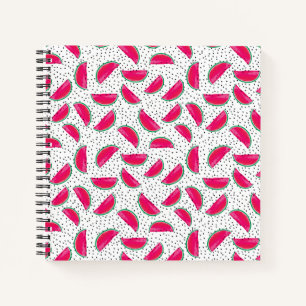 Cuaderno Neon Watermelon on Seeds Pattern