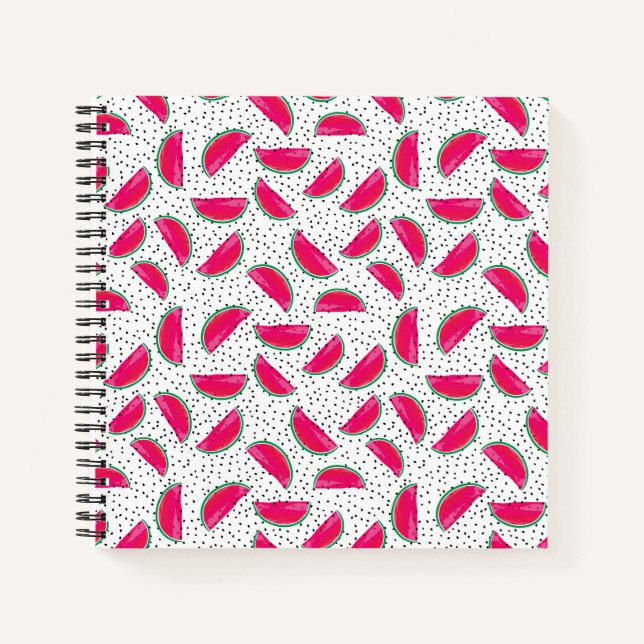 Cuaderno Neon Watermelon on Seeds Pattern (Anverso)