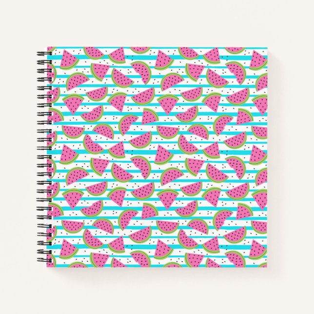 Cuaderno Neon Watermelon on Stripes Pattern (Anverso)