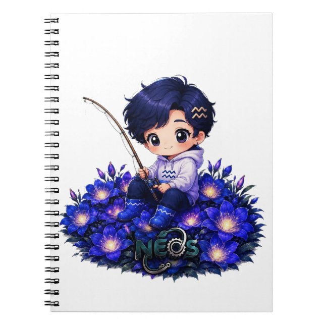 Cuaderno Neos Kawaii Zodíaco Acuario (Frente)