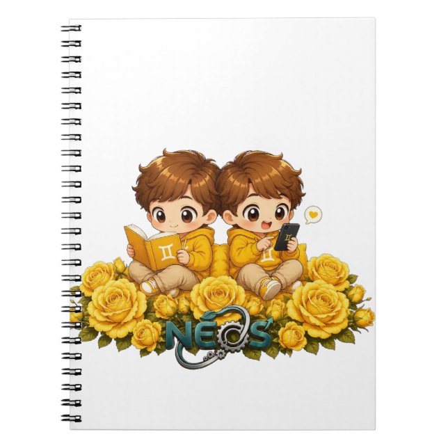 Cuaderno Neos Kawaii Zodiaco Géminis (Frente)