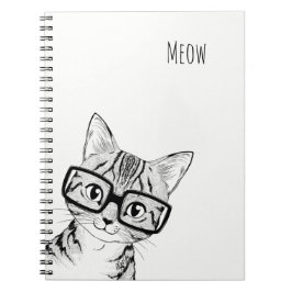 Cuaderno Nerdy dibujado mano adorable del arte del