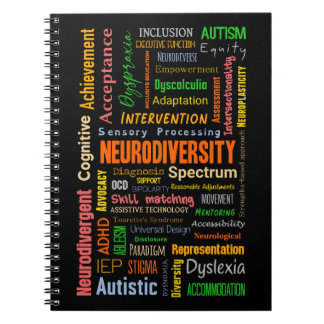Cuaderno Neurodiversidad Autismo TDAH Bloc de notas en espi