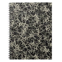 Cuaderno Neuronas de red en negro - patrón sin fisuras.