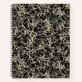 Cuaderno Neuronas de red en negro - patrón sin fisuras.