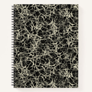 Cuaderno Neuronas de red en negro - patrón sin fisuras.