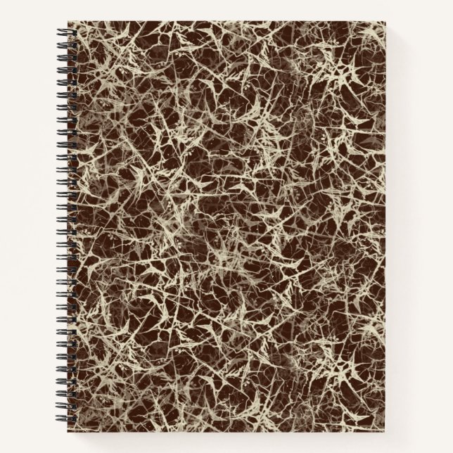 Cuaderno Neuronas de red en rojo - patrón sin fisuras. (Anverso)