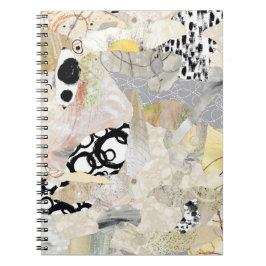 Cuaderno Neutral Elegant Abstract Collage Design