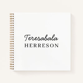 Cuaderno Neutral Modern Minimalist Monogram