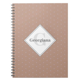 Cuaderno Neutros geométricos calientes monogramo Beige Polk