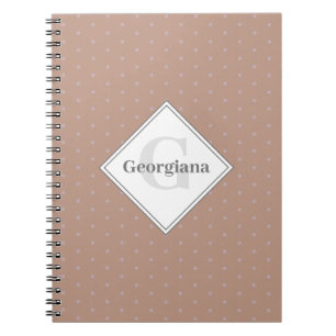 Cuaderno Neutros geométricos calientes monogramo Beige Polk
