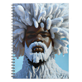 Cuaderno Nevada Bruh Winter Rey Negro Melanin Santa Claus