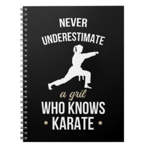 Cuaderno Never Underestimate A Girl Who Knows Karate Martia