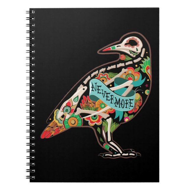 Cuaderno Nevermore Sugar Skull Raven (Frente)