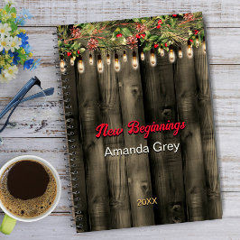 Cuaderno New beginning Rustic Country greenery lights large