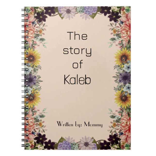 Cuaderno New Mommy's Journal Custom Personalized Spiral  (Frente)