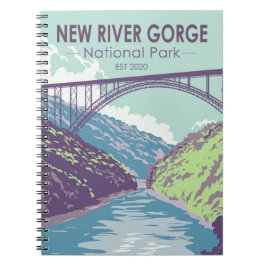 Cuaderno New River Gorge National Park West Virginia Bridge