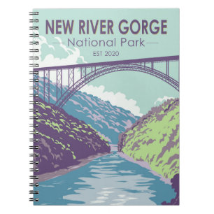 Cuaderno New River Gorge National Park West Virginia Bridge