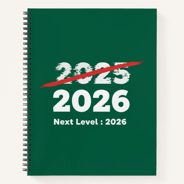 Cuaderno Next Level 2026 | Funny Goodbye 2025 New Year's  (Anverso)