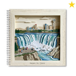 Cuaderno Niagara Falls Ontairo Canada Paper Collage Diorama